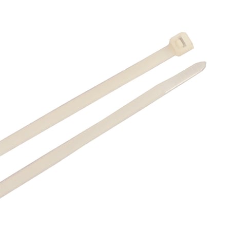 Forney Cable Tie, 12 in L, 3 in Max Bundle Dia., Natural, Nylon 6/6, 50 lb Strength, 100 PK 62028
